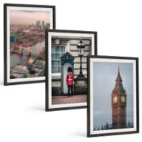 Wallfluent 3-Delige Schilderij Set - Uitzicht Op Londen Met De Brug En De Big Ben. - 40 x 60 cm - Wanddecoratie - Moderne Interieurdecoratie - Interieur Decoratie