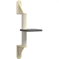 vidaXL Kattenmeubel wandgemonteerd met krabpaal 85,5 cm donkergrijs