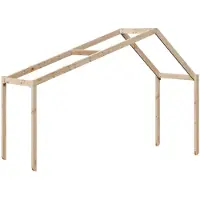 vidaXL Kinderbedbeschermer, 203x95,5x142 cm, massief grenenhout