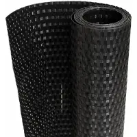 vidaXL Balkonscherm 500x90 cm poly rattan zwart