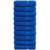 vidaXL Badhanddoeken SOLUND 10 st 600 g/m² 100x150 cm blauw