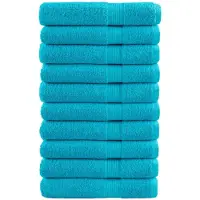 vidaXL Handdoeken SOLUND 10 st 600 g/m² 100x200 cm turquoise