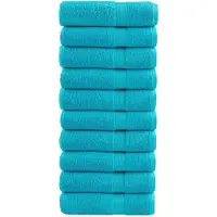 vidaXL Badhanddoeken SOLUND 10 st 600 g/m² 70x140 cm turquoise