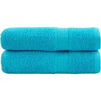 vidaXL Handdoeken SOLUND 2 st 600 g/m² 50x100 cm turquoise