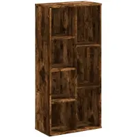 vidaXL Boekenkast 50x25x105 cm bewerkt hout gerookt eikenkleurig