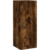 vidaXL Wandkast 34,5x34x90 cm bewerkt hout gerookt eikenkleurig