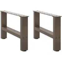 vidaXL Salontafelpoten naturel staal 2 st 50x(30-31) cm staal