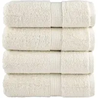 vidaXL Premium washandjes SOLUND 4 stuks crème 30x30 cm 600 g/m2