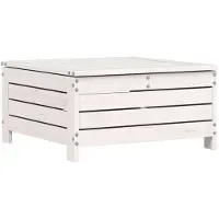 vidaXL Tuinvoetenbank 62x63,5x32 cm massief grenenhout wit