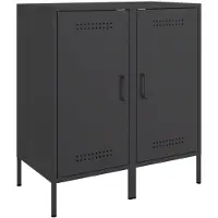 vidaXL Dressoirs 2 st 36x39x79 cm staal zwart
