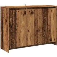 vidaXL Dressoir 102x33x75 cm bewerkt hout oud houtkleurig