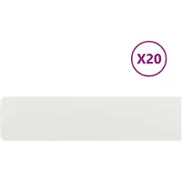 vidaXL Gazonranden 20 st 25x103 cm koudgewalst staal wit