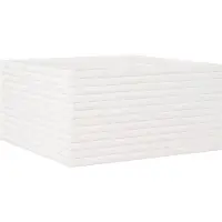 vidaXL Plantenbak 90x90x46 cm massief grenenhout wit