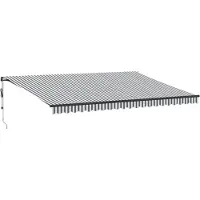 vidaXL Luifel automatisch uittrekbaar LED 500x350 cm antraciet en wit