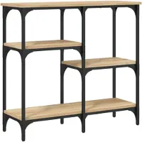 vidaXL Consoletafel Sonoma Eiken 80x29x75 cm Bewerkt Hout