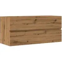 vidaXL Wastafelkast 100x38,5x45 cm bewerkt hout artisanaal eikenkleur
