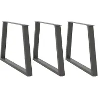 vidaXL Eettafelpoten 3 st V-vormig 100x(72-73,3) cm staal antraciet