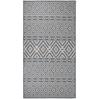 vidaXL Buitenkleed met patroon platgeweven 80x150 cm blauw