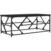 vidaXL Salontafel 100x50x40 cm bewerkt hout zwart eikenkleurig