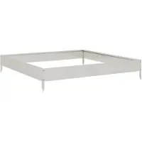 vidaXL Verhoogde plantenbak, 100x100x18,5 cm, roestvrij staal