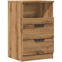 vidaXL Nachtkastje 40x36x65 cm bewerkt hout artisanaal eikenkleurig