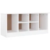 vidaXL Schoenenbankje ALTA 100x35x45 cm massief grenenhout wit