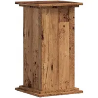 vidaXL Plantenstandaard 33x33x60 cm bewerkt hout oud houtkleurig