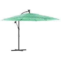 vidaXL Parasol met stalen paal 246x246x230 cm groen