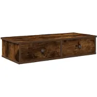vidaXL Wandschap met lades 80x31x17 cm bewerkt hout gerookt eikenkleur