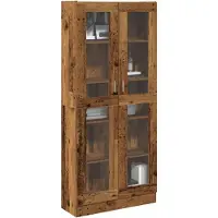 vidaXL Hoge kast 82,5x30,5x185 cm bewerkt hout oud houtkleurig