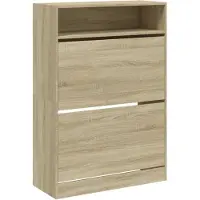 vidaXL Schoenenkast met 2 klaplades 80x34x116 cm sonoma eikenkleurig