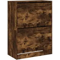 vidaXL Schoenenkast met 2 klaplades 80x42x108 cm gerookt eikenkleurig