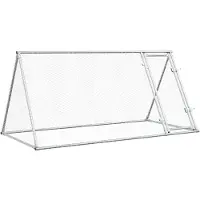 vidaXL Kippenren, zilverkleurig, 200x105x91 cm, verzinkt staal