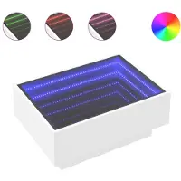 vidaXL LED-salontafel, wit, 70x50x30 cm, houtvezel