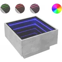 vidaXL LED-salontafel, betonlook, 50x50x30 cm, houtvezel
