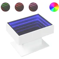 vidaXL LED-salontafel, wit, 70x50x45 cm, houtvezel