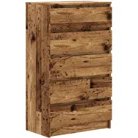 vidaXL Ladekast 60x36x103 cm bewerkt hout oud houtkleurig