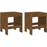 vidaXL Tuinstoelen, 2 stuks, honingbruin, 40x36x45 cm, massief grenenhout