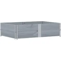 vidaXL Plantenbak 150x100 cm massief grenenhout grijs
