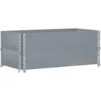 vidaXL Plantenbak 100x50 cm massief grenenhout grijs