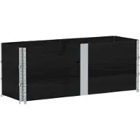 vidaXL Plantenbak 150x50 cm massief grenenhout zwart