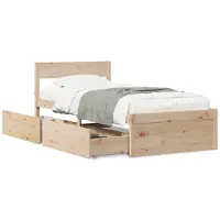 vidaXL Bedframe zonder matras massief grenenhout 90x190 cm