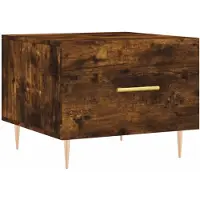 vidaXL Salontafel, gerookt eikenfineer, 50x50x40 cm, houtvezelplaat