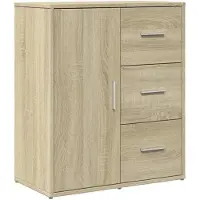 vidaXL Dressoir Sonoma-eikenhout, 60x31x70 cm, houtvezel