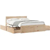 vidaXL Bedframe zonder matras massief grenenhout 140x200 cm