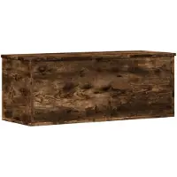 vidaXL Opbergbox 90x35x35 cm bewerkt hout gerookt eikenkleurig
