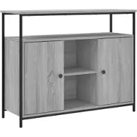 vidaXL Dressoir 100x35x80 cm bewerkt hout grijs sonoma