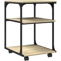 vidaXL Printerkastje 3-laags 43x48x64 cm bewerkt hout sonoma eiken