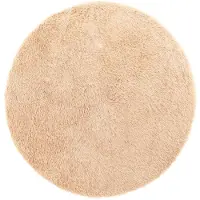 vidaXL Hoogpolig vloerkleed NAVARRA 120x120 cm polyester beige
