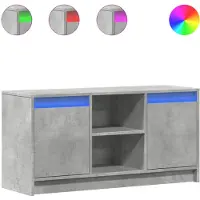vidaXL Tv-meubel met LED 100x34x50 cm bewerkt hout betongrijs